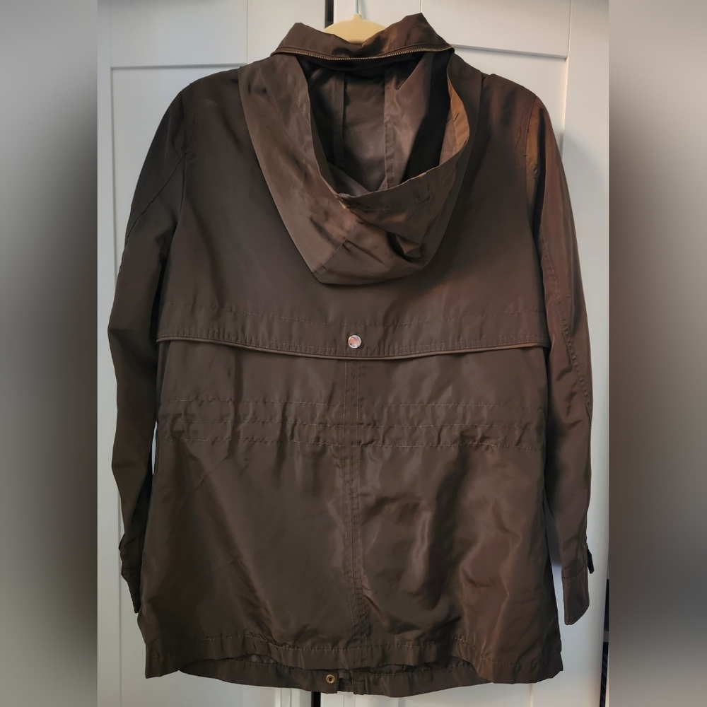 Women's Green Field Jacket Cinched Waist - Picture 2 of 2